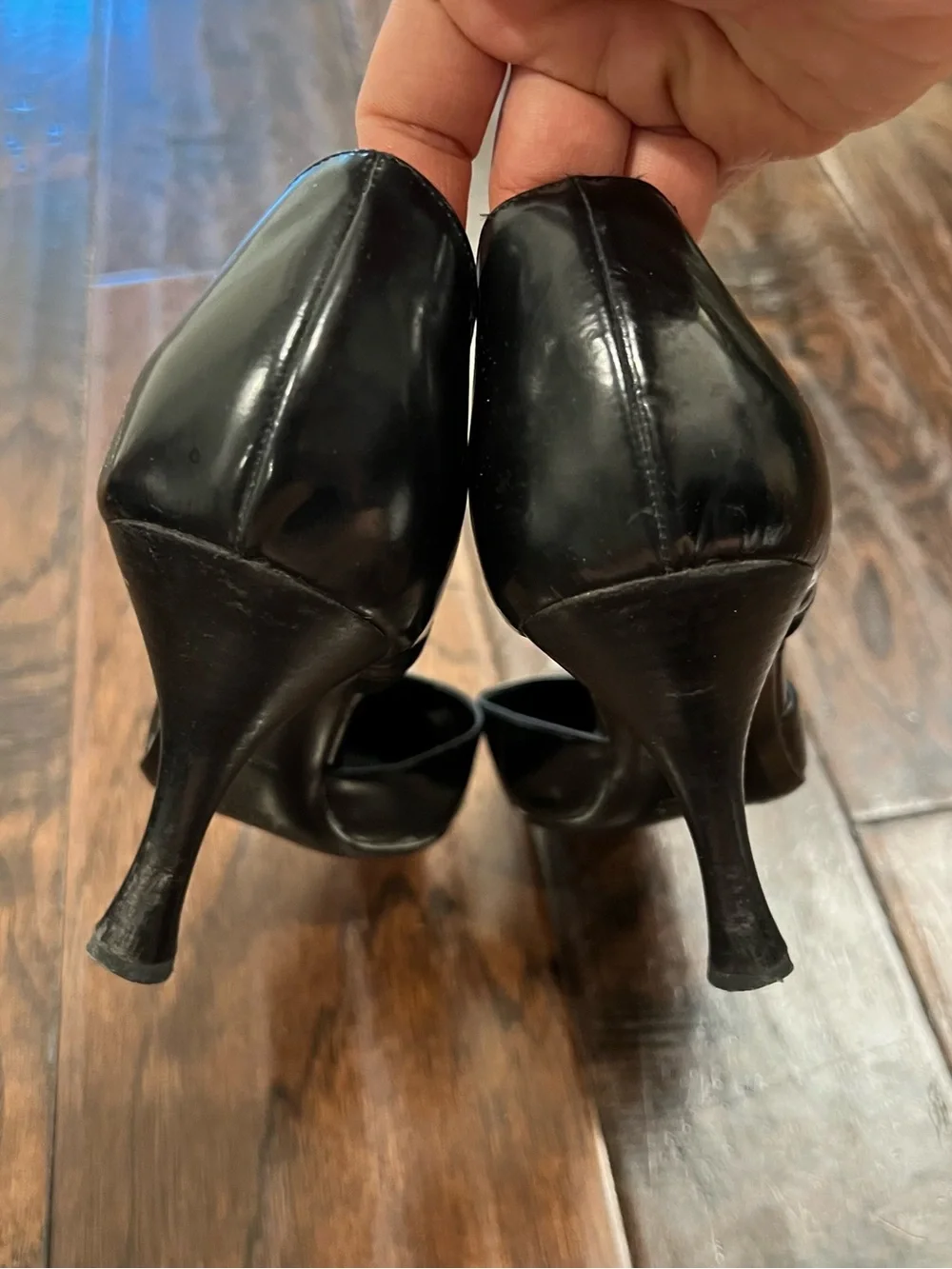 Prada Black Pointed Mary Jane Heels with Ankle Strap